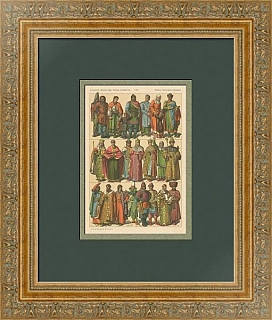 "Славяне" - антикварная хромолитография