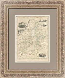 Редкая Карта Балтийского моря - антикварный экземпляр