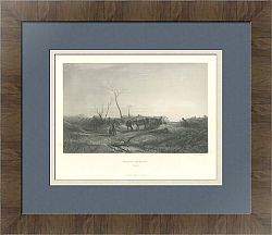 «Морозное утро. Восход» - английская оригинальная гравюра