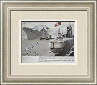 Дизельные подводные лодки- оригинальный лист из серии "Корабли ВМФ СССР"