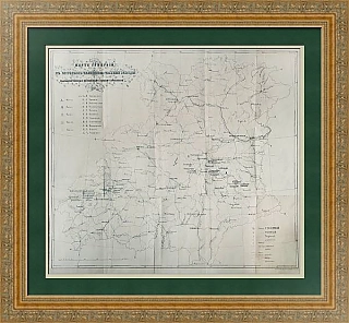 Карта губерний с частными заводами подведомственными Московскому горному правлению