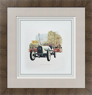 Оригинальный эстамп "Opel - Rennwagen - Baujahr 1913"
