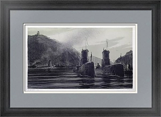 Авторская литография "У причала"