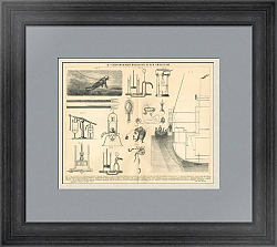 "Водолаз и его аппараты" - редкая антикварная литография