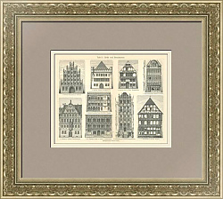 "Готика и Ренессанс" - антикварная гравюра