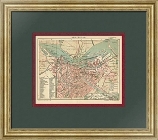 Антикварный план города Амстердам