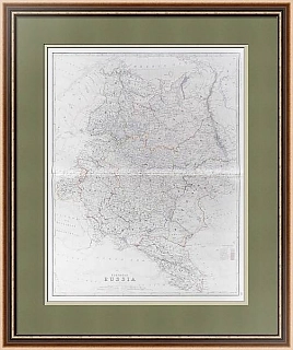 Старинная карта Европейской России