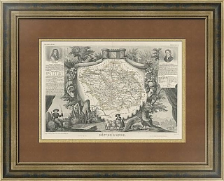 Карта "Департамент Об, Франция" - оригинал