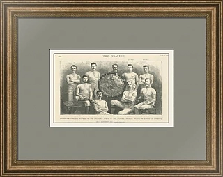 "Спортсмены-атлеты Бирмингема" - старинная гравюра