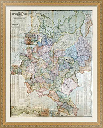 Большая карта Европейской России - редкий антикварный экземпляр