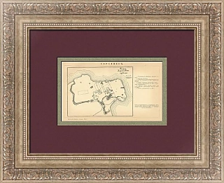 "План Херсонеса" - антикварная редкая гравюра