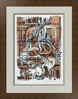 "Сургутская ГРЭС" - советская автолитография - оригинал