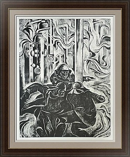 "Челекен. Нефтяники" - оригинальный офорт