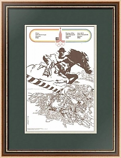 "Конный спорт", серия "Олимпиада 80", советский плакат - вип подарок