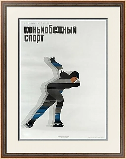 Оригинальный плакат "Конькобежный спорт"