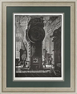 "У сорокосильного"- оригинальная советская линогравюра