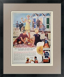 Оригинальная рекламная иллюстрация, США.  Beer Rabst Blue Ribbon