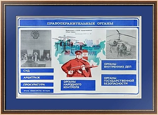 Советский плакат "Правоохранительные органы" - оригинал
