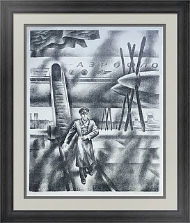 "Встреча Гагарина" - оригинальная автолитография СССР