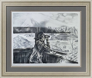 "Застава" - оригинальная советская атолитография