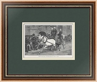 "Лондонская пожарная команда на параде" - редкая антикварная гравюра