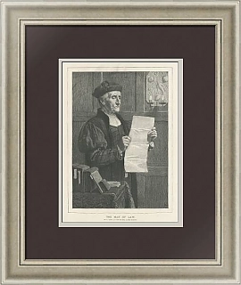 "Человек закона" - редкая антикварная гравюра