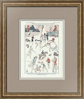 Антикварная страница La Vie Parisienne - Спортивный досуг