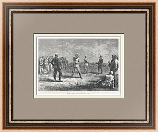 "Казаки"  - оригинальная антикварная гравюра