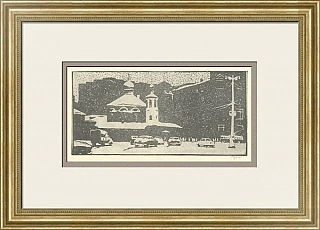 Советская авторская иллюстрация "Снег сегодня падает вверх"