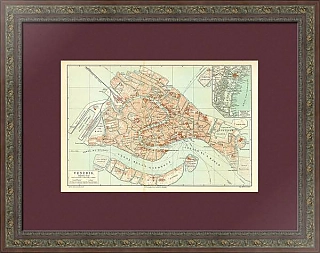 Антикварный план Венеции