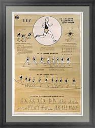 "Бег" - спортивный советский плакат - оригинальный подарок