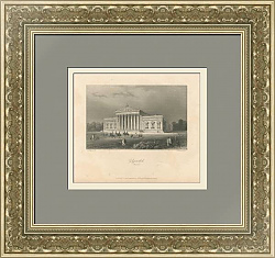 "Глиптотека в Мюнхене" - антикварная гравюра