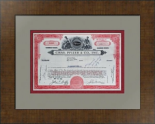 Акция (оригинал) Chas.Pfizer & Co., Inc. Фармацевтическая компания.