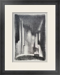 Оригинальная автолитография "Ночная Москва"