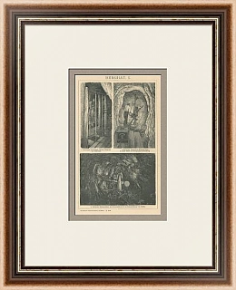 Редкий эстамп "Добыча полезных ископаемых"