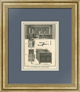 "Обработка металла" - антикварная редкая гравюра