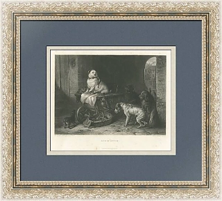 "Джек на службе" - антикварная гравюра - редкий экземпляр