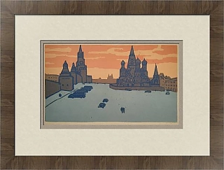 Оригинальный эстамп "Васильевский спуск"