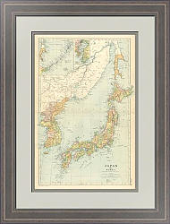 Карта Японии - антикварный экземпляр