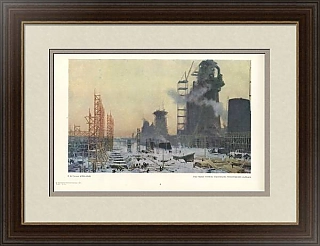 Советская репродукция "Строительство Магнитогорского комбината"