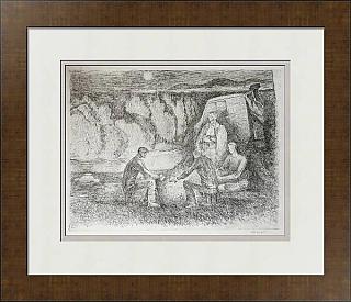 Оригинальный офорт "Шоферы"