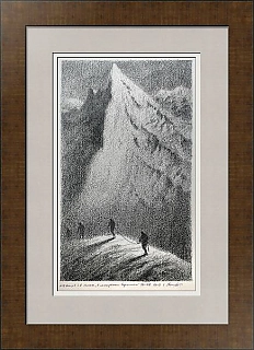 "К непокоренным вершинам" - оригинальная автолитография