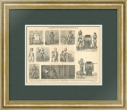 "Историческое развитие водолазного дела" - антикварная литография