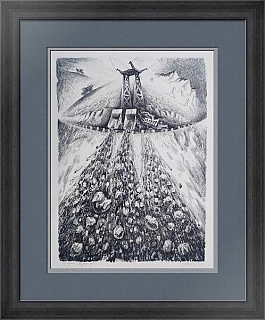 Оригинальная автолитография "На отвале, серия Тырныауз"