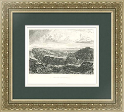 "Долина Хитфилд" - антикварная гравюра