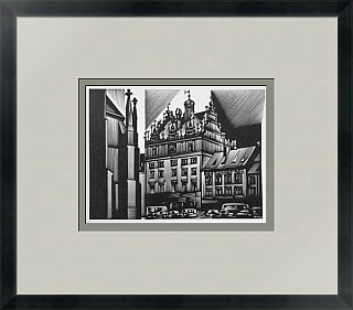 Оригинальная линогравюра "Вильнюс"