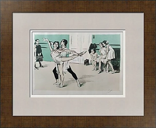 Оригинальная литография "В перерыве"