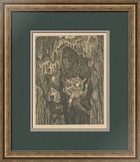 "Сталактиты" - оригинальный советский офорт