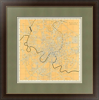 Советский схематизированный План Москвы