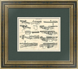 "Винтовки" - антикварная немецкая гравюра